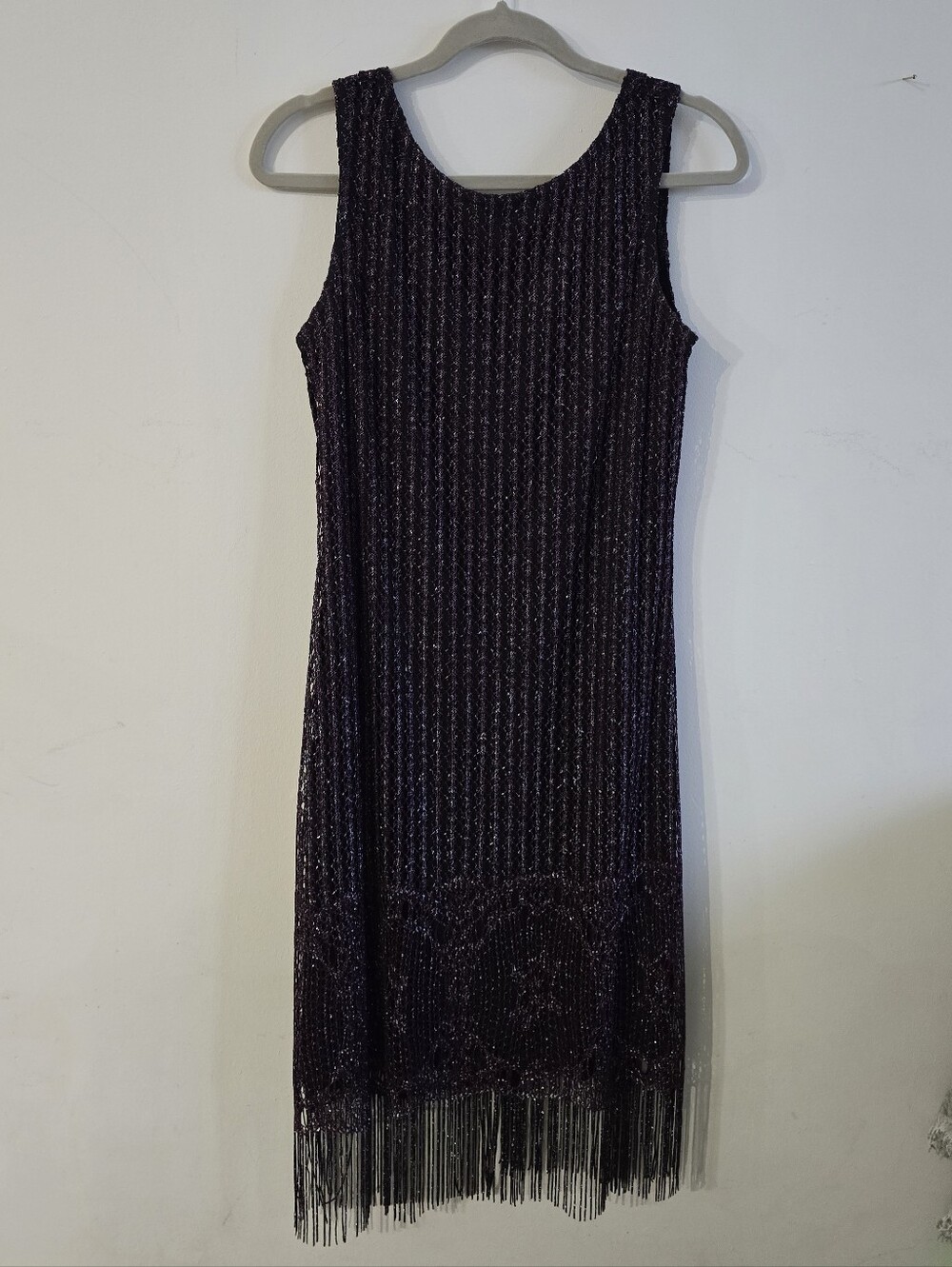 Harlow Nites Metallic Purple Flapper Dress